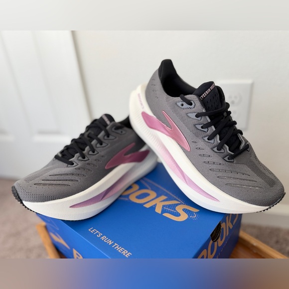 Brooks Glycerin Max 2 Road Running Shoes Gray/Coconut/Metallic Sz 7 Athletic - Picture 12 of 16